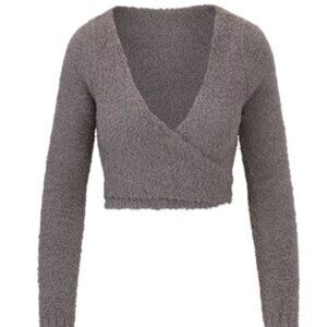 SKIMS Cozy Knit Wrap Top S - Smoke